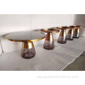 Replica Glass Top CasablancaBrass Gold Smart Coffee Table